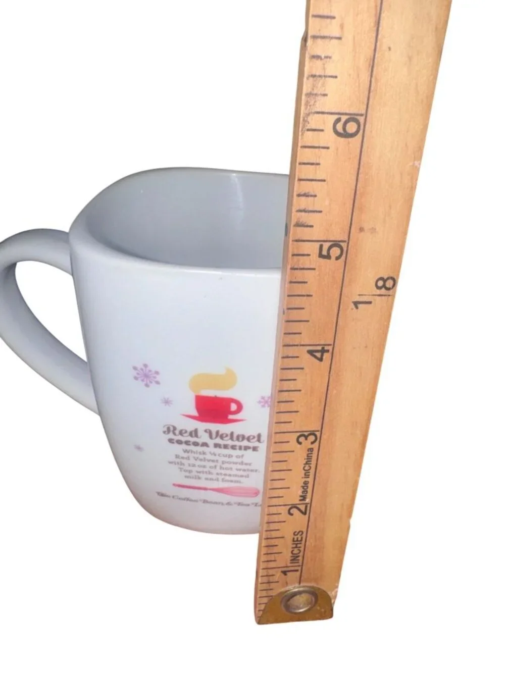 The Coffee Bean & Tea Leaf Red Velvet Recipe Ceramic Mug 2014 Snowflake Design 1